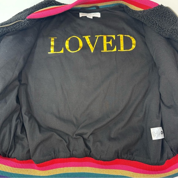 Spiritual Gangster Everything SG Furry Bomber Jacket, Vintage Black Loved - Picture 7 of 15